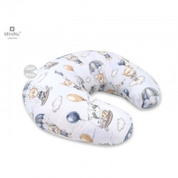 MimiNu - Perna pentru alaptat Din bumbac certificat Oeko Tex Standard 100 Cu husa detasabila Cu fermoar securizat Circumferinta 