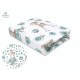 MimiNu - Cearceaf cu elastic Din bumbac certificat Oeko Tex Standard 100 Pentru pat 160x80 cm Sweet Deer Mint