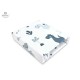 MimiNu - Cearceaf cu elastic Din bumbac certificat Oeko Tex Standard 100 Pentru pat 160x80 cm Dino Granat