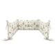 Qmini - Aparatoare pentru patut 120x60 cm Din bumbac certificat Oeko Tex Standard 100 180x30 cm Cu panglici Teddy Bears on Rainb