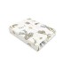 Qmini - Cearceaf cu elastic pentru patut 140X70 cm Din bumbac certificat Oeko Tex Standard 100 Teddy Bears on Rainbow Beige