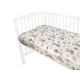 Qmini - Cearceaf cu elastic pentru patut 140X70 cm Din bumbac certificat Oeko Tex Standard 100 Teddy Bears on Rainbow Beige