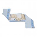 Babyneeds - Aparatoare laterala pentru patut 120x60 cm Cu umplutura antialergica Dimensiune 180 x 32 cm Teddy Friends Albastru M