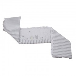 Babyneeds - Aparatoare laterala pentru patut 120x60 cm Cu umplutura antialergica Dimensiune 180 x 32 cm Bunny Alb