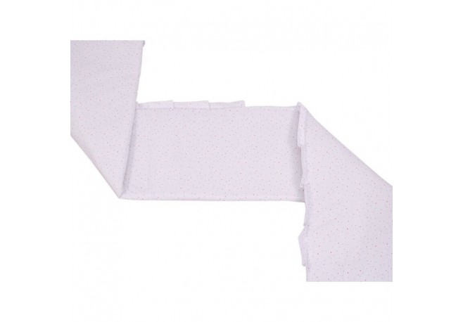 Babyneeds - Aparatoare laterala pentru patut 120x60 cm Cu umplutura antialergica Dimensiune 180 x 32 cm Little Stars Roz