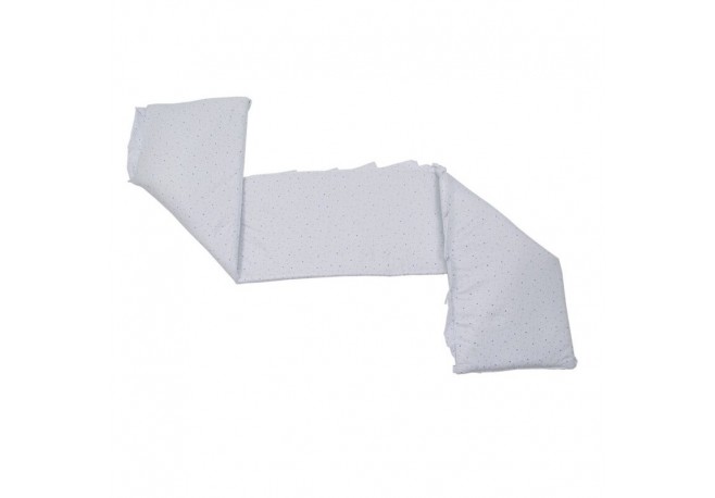 Babyneeds - Aparatoare laterala pentru patut 120x60 cm Cu umplutura antialergica Dimensiune 180 x 32 cm Little Stars Albastru