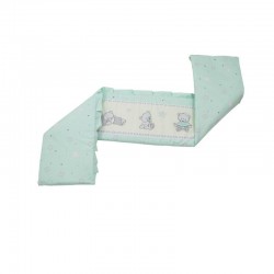 Babyneeds - Aparatoare laterala pentru patut 120x60 cm Cu umplutura antialergica Dimensiune 180 x 32 cm Teddy Toys Turquoise M2