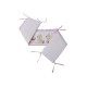 Babyneeds - Aparatoare laterala pentru patut 120x60 cm Cu umplutura antialergica Dimensiune 180 x 32 cm Teddy Play Pink M1