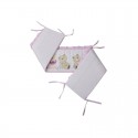 Babyneeds - Aparatoare laterala pentru patut 120x60 cm Cu umplutura antialergica Dimensiune 180 x 32 cm Teddy Play Pink M1