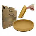 Petite&Mars - Farfurie din silicon fara BPA Cu ventuza TAKE&MATCH 6 luni+ 400 ml Ocru