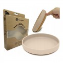 Petite&Mars - Farfurie din silicon fara BPA Cu ventuza TAKE&MATCH 6 luni+ 400 ml Bej
