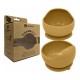 Petite&Mars - Bol din silicon fara BPA Cu ventuza TAKE&MATCH 6 luni+ Ocru