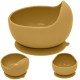 Petite&Mars - Bol din silicon fara BPA Cu ventuza TAKE&MATCH 6 luni+ Ocru