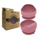 Petite&Mars - Bol din silicon fara BPA Cu ventuza TAKE&MATCH 6 luni+ 350 ml Roz