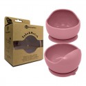Petite&Mars - Bol din silicon fara BPA Cu ventuza TAKE&MATCH 6 luni+ 350 ml Roz