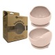 Petite&Mars - Bol din silicon fara BPA Cu ventuza TAKE&MATCH 6 luni+ 350 ml Bej