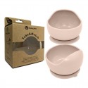 Petite&Mars - Bol din silicon fara BPA Cu ventuza TAKE&MATCH 6 luni+ 350 ml Bej
