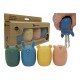 Petite&Mars - Set 4 jucarii de baie Amigos Din silicon Fara BPA 6 luni+ Multicolor