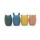 Petite&Mars - Set 4 jucarii de baie Amigos Din silicon Fara BPA 6 luni+ Multicolor