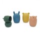 Petite&Mars - Set 4 jucarii de baie Amigos Din silicon Fara BPA 6 luni+ Multicolor