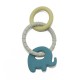 Petite&Mars - Jucarie de dentitie Elefant Din silicon fara BPA Racire in frigider Albastru