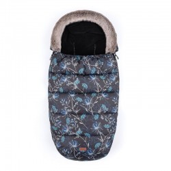 Petite&Mars - Sac de iarna impermeabil Comfy 4 in 1 Cu blanita si interior din fleece Universal Pentru carucior 100 x 55 cm Alba