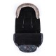 Petite&Mars - Sac de iarna impermeabil Comfy 4 in 1 Cu blanita si interior din fleece Universal Pentru carucior 100 x 55 cm Alba