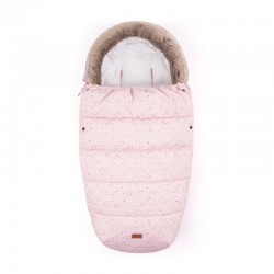 Petite&Mars - Sac de iarna impermeabil Comfy 4 in 1 Cu blanita si interior din fleece Universal Pentru carucior 100 x 55 cm Roz