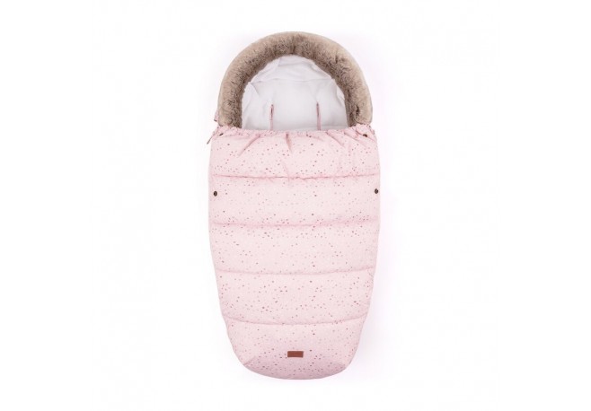 Petite&Mars - Sac de iarna impermeabil Comfy 4 in 1 Cu blanita si interior din fleece Universal Pentru carucior 100 x 55 cm Roz