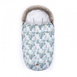 Petite&Mars - Sac de iarna impermeabil Comfy 4 in 1 Cu blanita si interior din fleece Universal Pentru carucior 100 x 55 cm Alba