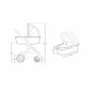 Lionelo - Carucior Amber 2 in 1 Cadru aluminiu Cu landou intarit si salteluta moale Reversibil Maner ajustabil Huse pentru picio