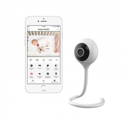 Lionelo - Video monitor Babyline Smart cu cablu USB Conexiune Wifi Comunicare bidirectionala Senzor de temperatura Alb