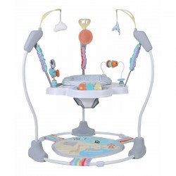 Jumper interactiv Jumeperoo Cu scaun rotativ la 360 grade Reglabil pe inaltime Cu melodii lumini si jucarii Conform cu standardu