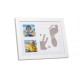 Baby HandPrint - Kit amprente mulaj cu cerneala gri Pentru manuta si piciorus Tiny Memories Frame 10x15 cm Non-toxic Conform cu 