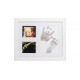 Baby HandPrint - Kit amprente mulaj cu cerneala gri Pentru manuta si piciorus Tiny Memories Frame 10x15 cm Non-toxic Conform cu 