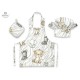 MimiNu - Set Micutul bucatar Cu sort o boneta si accesoriu pentru vase calde Din bumbac certificat Oeko Tex Standard 100 Safari 