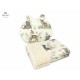 MimiNu - Set paturica calduroasa 70x100 cm si perna ergonomica Ursulet 33x27 cm Cu doua fete si urechi Din tesatura imitatie de 