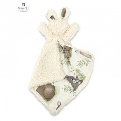 MimiNu - Lanka Jucarie textila moale pentru bebelusi Cu doua fete Din imitatie de lana si bumbac Materiale certificate Oeko Tex 