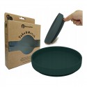 Petite&Mars - Farfurie din silicon fara BPA Cu ventuza TAKE&MATCH 6 luni+ 400 ml Verde Inchis