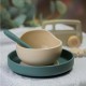 Petite&Mars - Farfurie din silicon fara BPA Cu ventuza TAKE&MATCH 6 luni+ 400 ml Verde Inchis