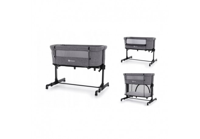 Petite&Mars - Patut co-sleeper Nextie 3 in 1 Cu setare unghiulara Reglabil in 5 pozitii pe inaltime Tranformabil in tarc de joac