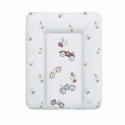 Ceba Baby - Saltea de infasat moale Retro Cars Fara ftalati 70 x 50 cm Alb/Bej