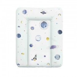 Ceba Baby - Saltea de infasat moale World Universe Fara ftalati 70 x 50 cm Alb/Albastru