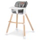Lionelo - Scaun de masa din fag Koen 2 in 1 Transformabil Sustine 30 kg 6 luni+ Conform cu standardul european de securitate EN1