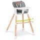 Lionelo - Scaun de masa din fag Koen 2 in 1 Transformabil Sustine 30 kg 6 luni+ Conform cu standardul european de securitate EN1