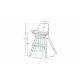 Lionelo - Scaun de masa din fag Koen 2 in 1 Transformabil Sustine 30 kg 6 luni+ Conform cu standardul european de securitate EN1