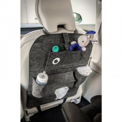 Lionelo - Organizator auto 2 in 1 si proctectie spatar auto Cu multiple Buzunare 70x55x40 cm Gri