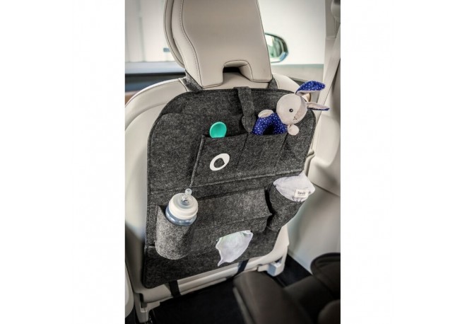 Lionelo - Organizator auto 2 in 1 si proctectie spatar auto Cu multiple Buzunare 70x55x40 cm Gri