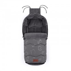 Petite&Mars - Sac de iarna impermeabil Pentru patut carucior si scaun auto 4 in 1 Universal 82x49 cm Warmy Gri