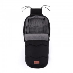 Petite&Mars - Sac de iarna impermeabil Pentru patut carucior si scaun auto 4 in 1 Universal 82x49 cm Warmy Negru
